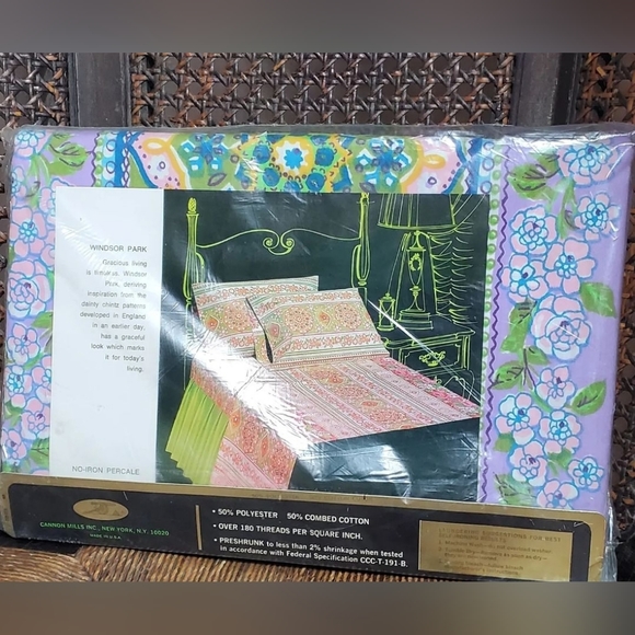 Vintage Cannon Windsor Park KING Flat NOS - Picture 2 of 3